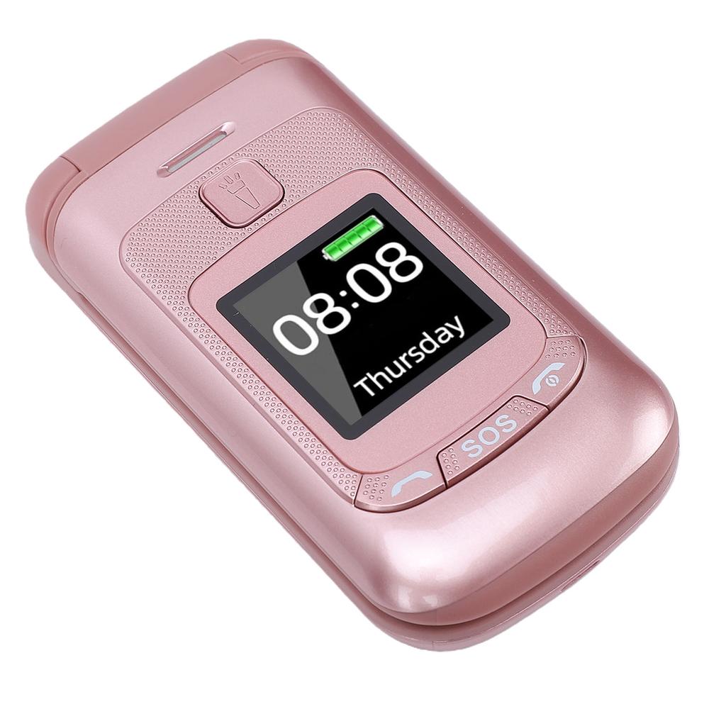 Раскладушка Разблокированный GSM 2G Мобильный Телефон с двумя SIM-слотами 2,4-дюймовый + 1,4-дюймовый Цветной Экран Большие Кнопки Громкий Динамик США