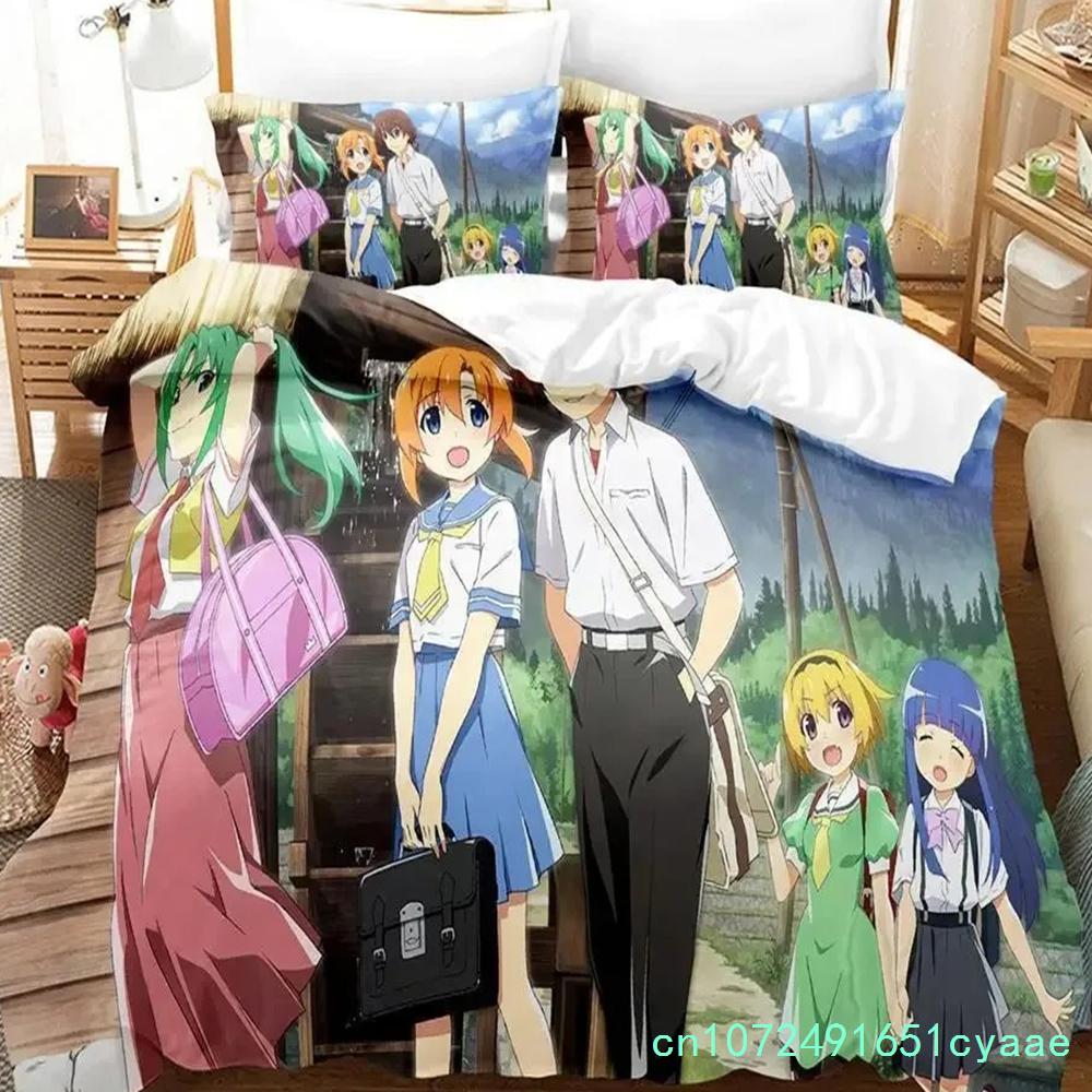 3D Печать Аниме Higurashi When They Cry Комплект Постельного Белья Односпальный Twin Full Queen King Размер Комплект Постельного Белья Взрослый Детская Спальня Комплекты Пододеяльников