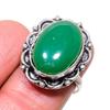 Green Onyx Handmade 925 Sterling Silver Jewelry Ring Size 7 V5q98