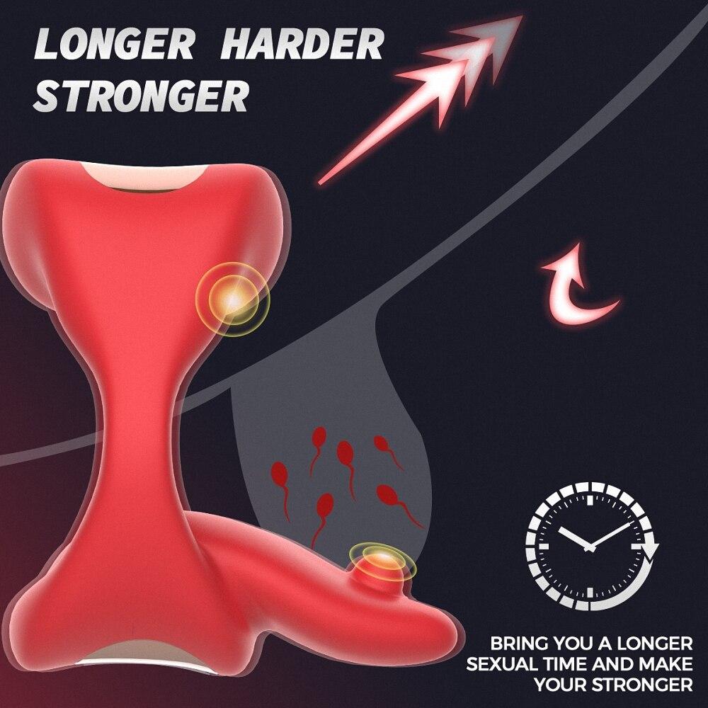 Вибрационное кольцо для пениса с контролем через приложение, вибрирующее кольцо для члена, кольцо для пениса для мужчин, пара, задержка эякуляции, мужской массажер, вибратор для мошонки, яичек