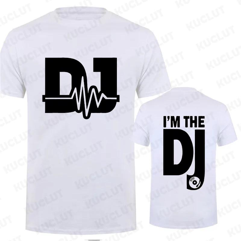 Men's T-shirt for Men Fashion DJ Heartbeat Printed T Shirt Short-sleeved Streetwear Music Lover Summer Casual Men's Tshirts Tops