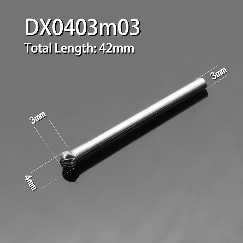 YG8 Alloy Rotary File 1Pcs Round D-type Double Slot Tungsten Steel Wood Carving Grinding Head 3mm 4mm 5mm 8mm 10mm 16mm Diameter