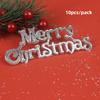 10pcs Plastic Merry Christmas Pendant Sign English Letter Xmas Tree Pendant Merry Christmas DIY Door Hanging Ornament