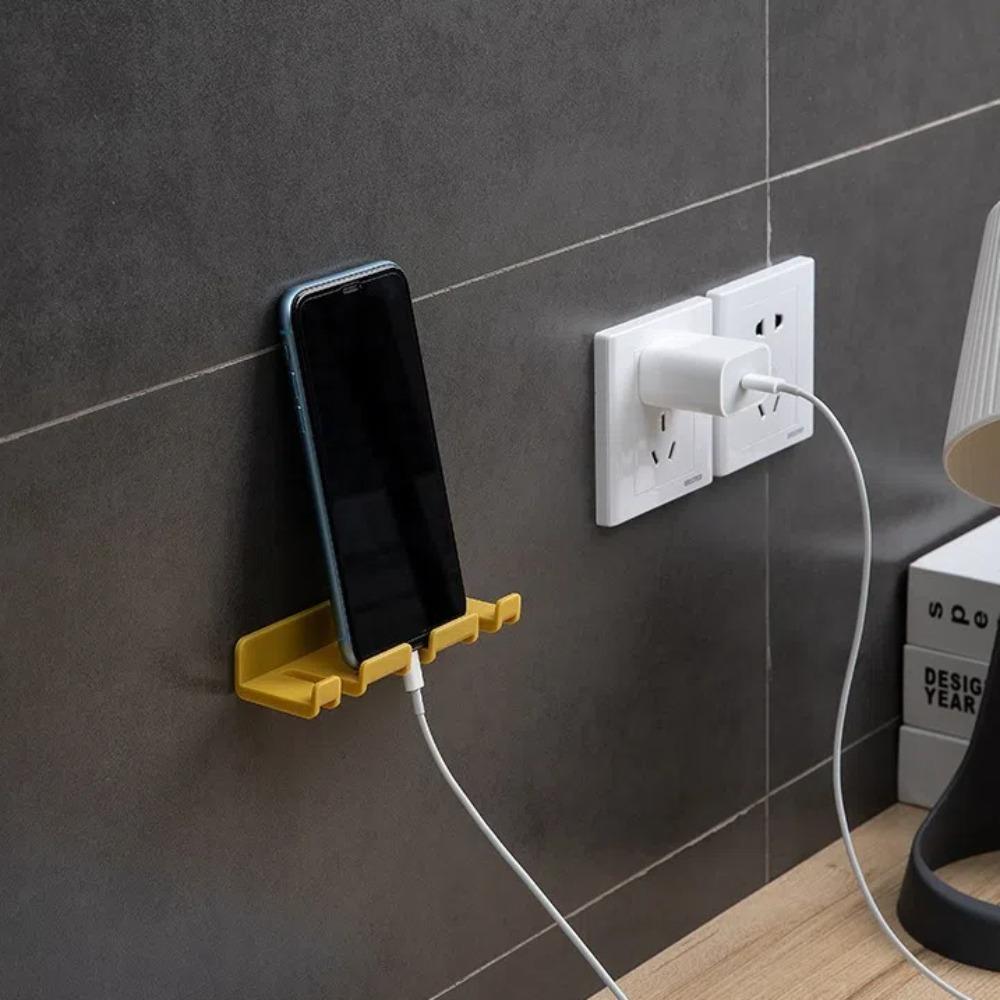 Hanger Wall Storage Hook Self-adhesive Power Plug Bracket Convenient Hanging Rack