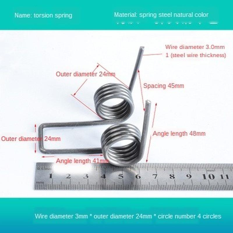 Powerful Large Rotation Double Twist Juan 3.0 Wire Diameter Strong Manganese Steel Wire Clamp Torsion Juan V-Type Rotary Spring