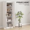 Storage Cabinet 175 cm with Storage Space, Kitchen Cabinet with Soft-Close Doors and Adjustable Shelves, White
