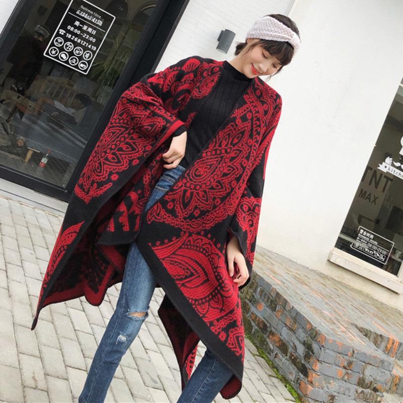 Stylish Ethnic-Style Warm Shawl: Perfect for Travel In Yunnan & Tibet, Summer Imitation Cashmere Scarf for Women