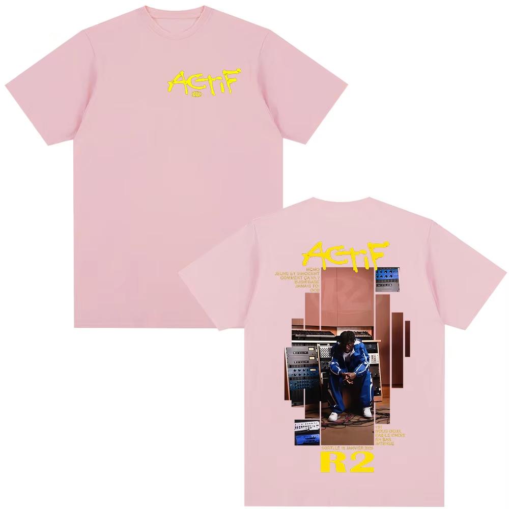 Rapper R2 Actif Album 2026 T Shirts Mens Women Clothing Casual Cotton Oversized Tshirt Fashion Harajuku Short Sleeve Top