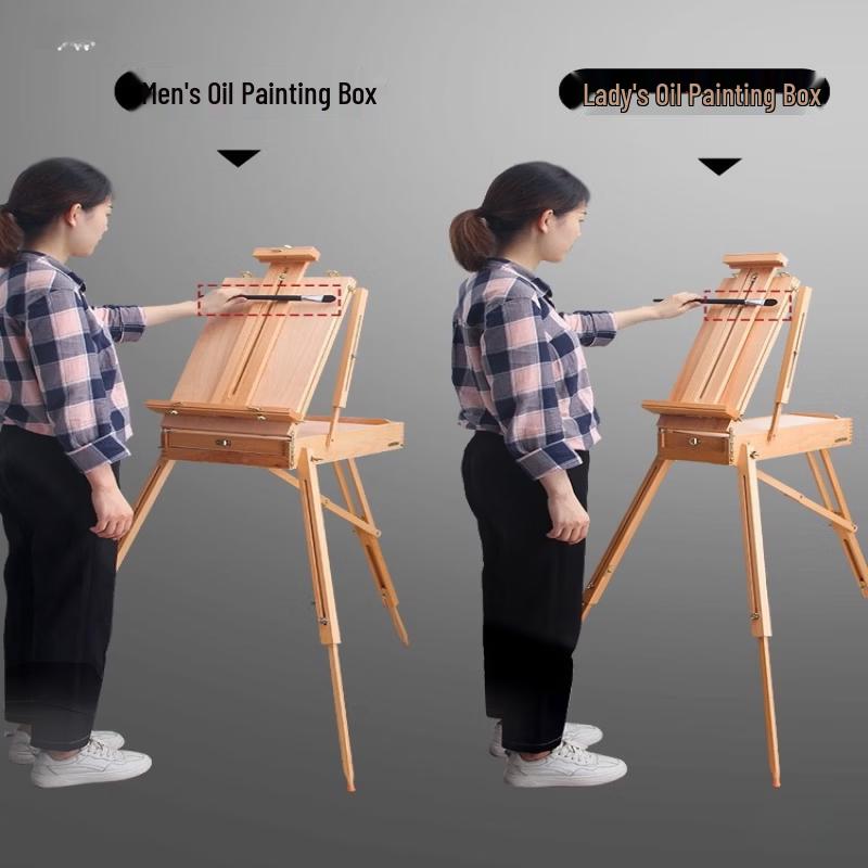 Handun HX-4 Easel & Mali 24-Color Oil Painting Set