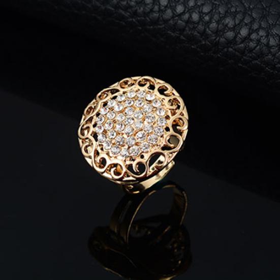 Женщины Банкет Свадебная вечеринка Полые горный хрусталь Ожерелье Браслет Кольцо Серьги Набор