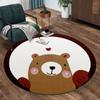Round Cartoon Thick Plush Carpets Ins Style Bedroom Decor Bedside Carpet Large Area Living Room Rugs Home Cloakroom Balcony Rug