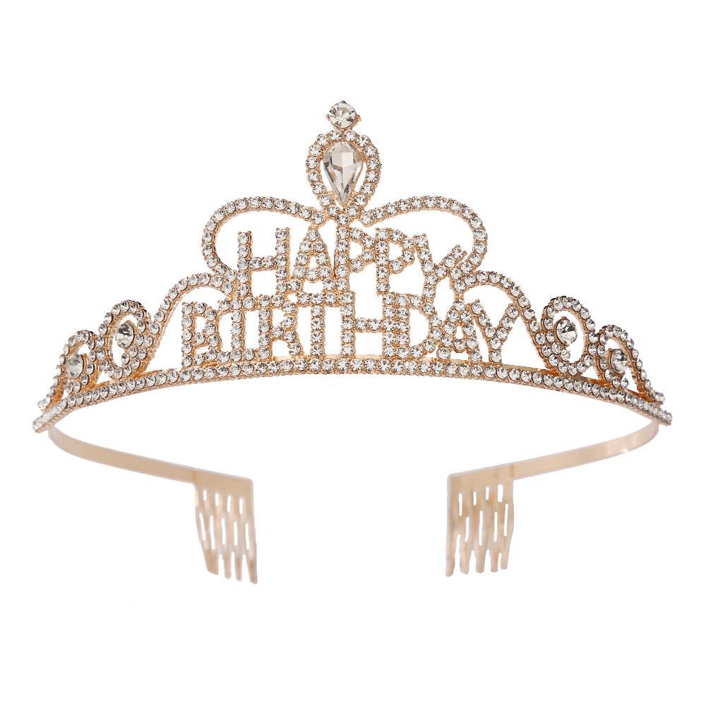 Европейские и американские модные головные уборы Свадебная корона невесты Аксессуары Бриллиантовые детские повязки на голову на день рождения Повязки на голову принцессы Модные