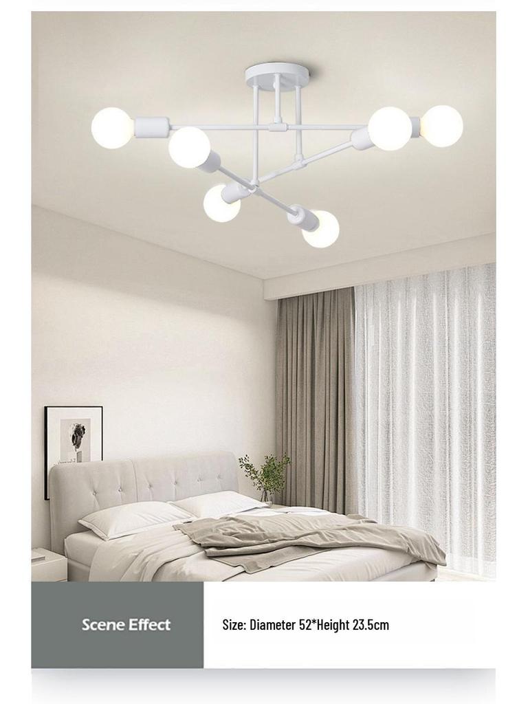 Creative American Multi-Branch Ceiling Chandelier for Living Room and Bedroom