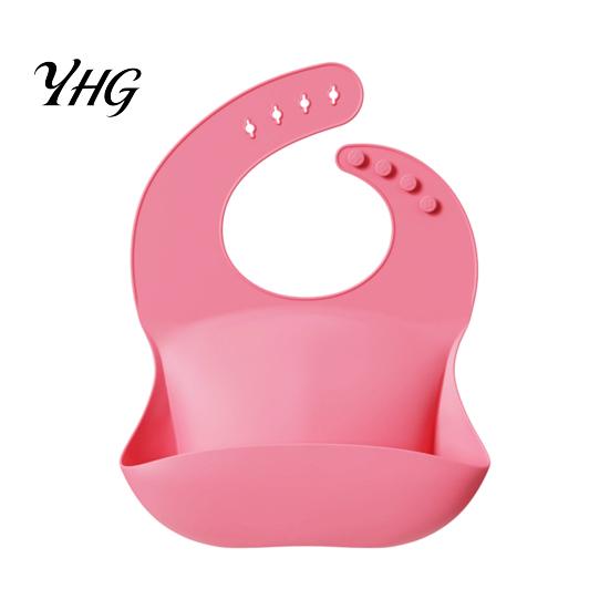 Easy Clean Toddler Bibs Silicone Baby Bib, Waterproof Soft Adjustable Feeding Durable Large Pocket Catch Food Bib for Babies And Toddlers Skin