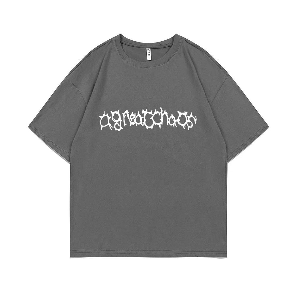 Бренд Playboi Carti Рэпер Ken Carson Футболка с принтом A Great Chaos Унисекс Женская Мода Хип-Хоп Футболки Унисекс Футболка из Чистого Хлопка