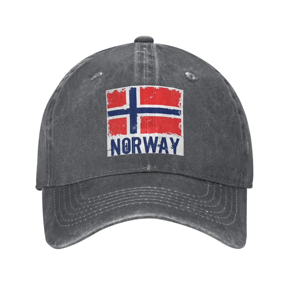 Norway Flag Baseball Caps Denim Hats Adjustable Casquette Hip Hop Baseball Cowboy Hat for Unisex Women