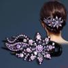 Lesklé drahokamy Vlásenka Květinový list Kachní zobák Vlasové drápky Retro sponky do vlasů Příslušenství pro ženy