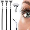 Natural Effect Scalloped Eyelash Eyebrow Brushes Soft Bristles Lash Separator Tool  For Women
