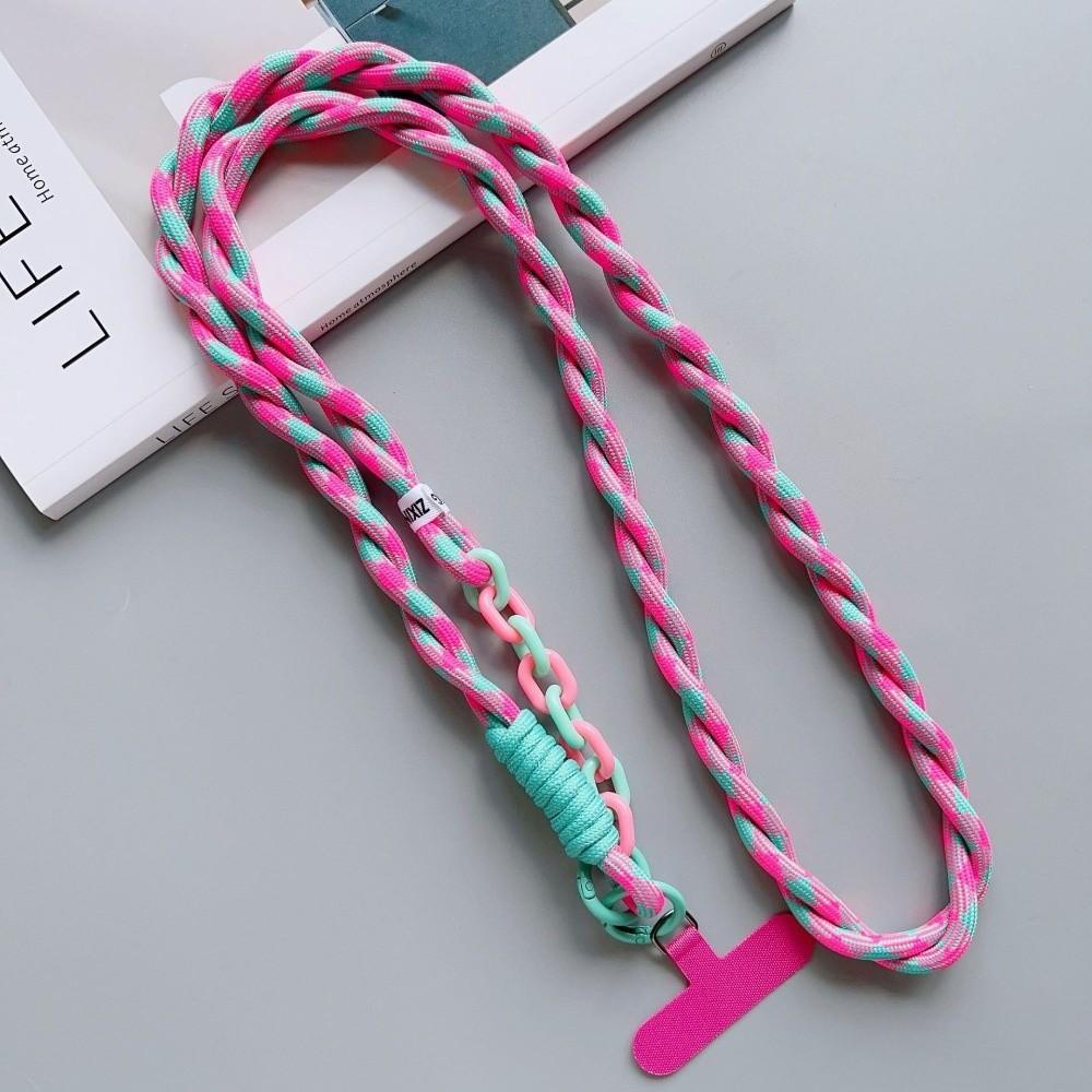 Dopamine Braided Phone Lanyard Nylon Crossbody Hanging Rope  Phone Charm Accessories