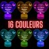 Lampe de Chevet 3D LED Cadeau Mere Maman Amour, Veilleuse changement de Couleurs, Lampe tactile Noël Anniversaire fete