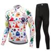 Anti-sweat Riding Bicycle Jerseys Cycling Clothing Set Men/Women Long Sleeve Bicycle Clothes Suit