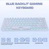 Abucow 60% Mechanical Gaming Keyboard, Black Switches, Wired Compact Keyboard with Blue LED Backlight, Replaceable White Keycaps, Compatible with