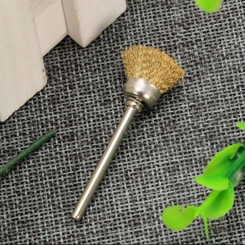 1 шт. 3 мм хвостовик полировальная латунная проволочная щетка для колесиков вращающийся инструмент для очистки