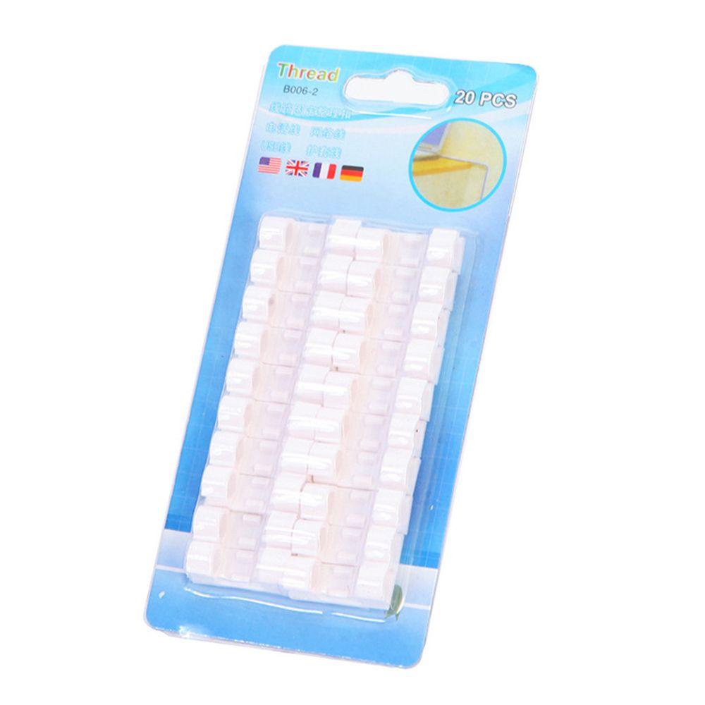 20pcs Desktop Data Telephone Line Sleeve Management Cord Winder Cable Organizer Clips