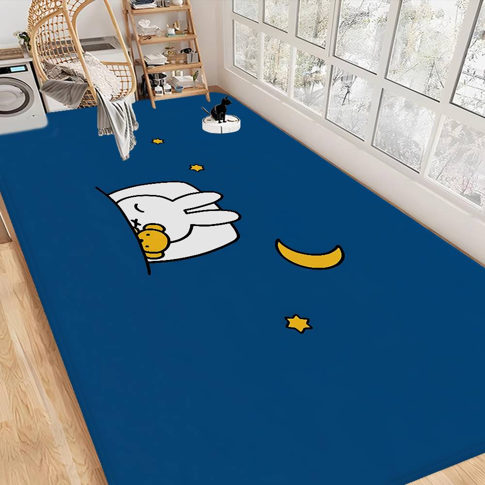 M-Miffy Kawaii Bathroom Mat Non-Slip Laundry Room Mat Laundry Decor Balcony Child Living Room Toilet Rug