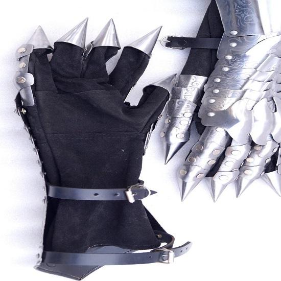 Medieval Sauron Gauntlets Steel Medieval Armor Gloves Crusader Larp Gauntlets, Lord of The Rings Gauntlets