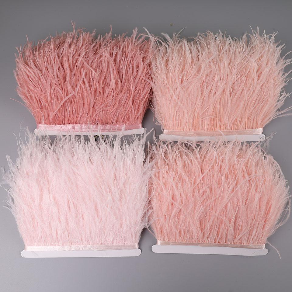 2М Страусиные перья на ленте для рукоделия шитья в платье декоративные перья на тесьме бахрома для одежды