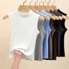 Stylish Vest Elegance Fashion Casual H520 Round Neck Threaded Bottoming Shirt Female Sleeveless Undershirt Camisole Outer Wear Inner Top Straight