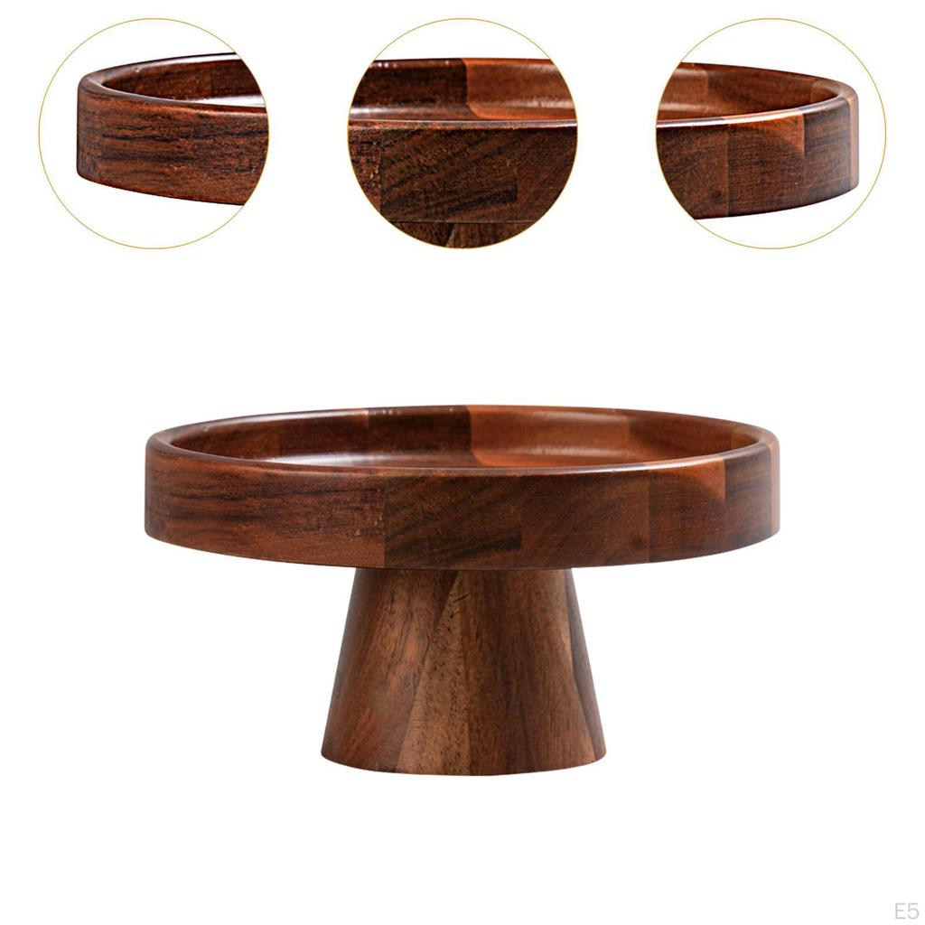 Подставка для закусок из цельного дерева, высокая ножка, для фруктовых закусок на свадьбу