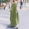Swing Dress Women - Long Sleeve V-Neck Ruffled Maxi Boho Loose Fit Work To Weekend