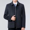 Men's Short Double-sided Cashmere Coat, Winter Thickened Woolen Woolen Jacket, Middle-aged Dad Lapel Woolen Coat