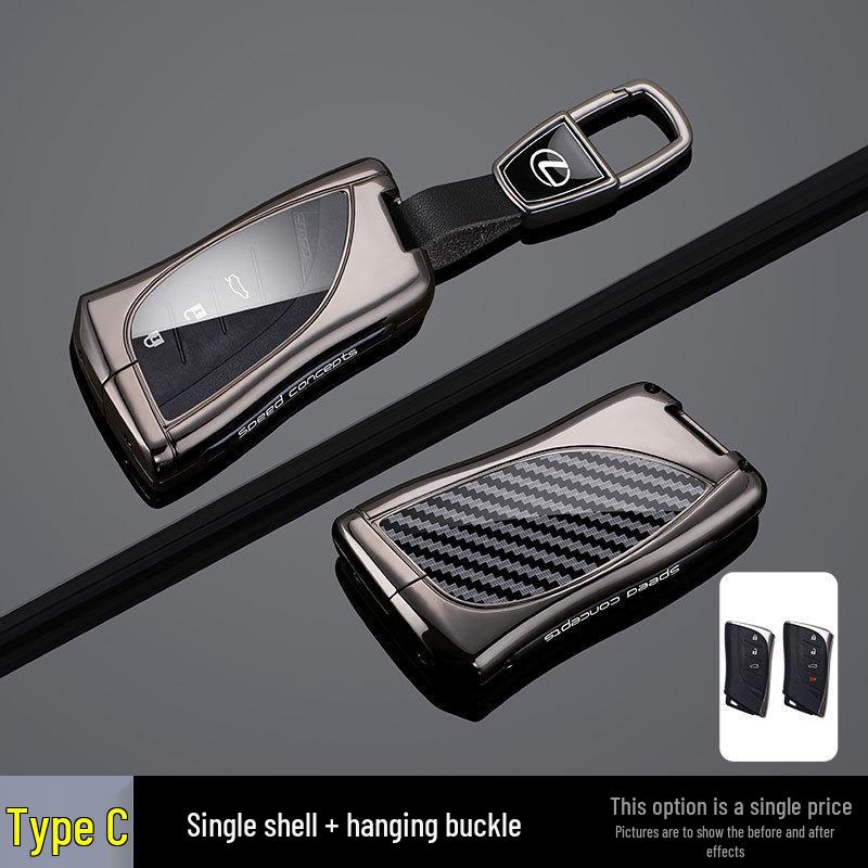 Lexus Key Case for ES200, ES300h, NX200, ES260, LS, RX300 - Car Key Shell with Buckle