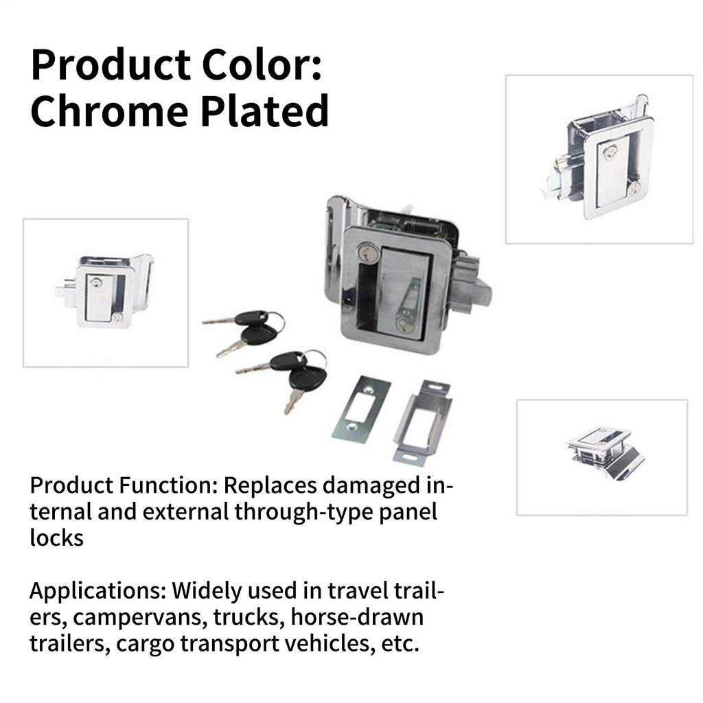 Замок безопасности для двери прицепа, портативный, сверхпрочный, защелка для двери груза RV с ригелем, для автодома, тягача, кемпера, грузовика