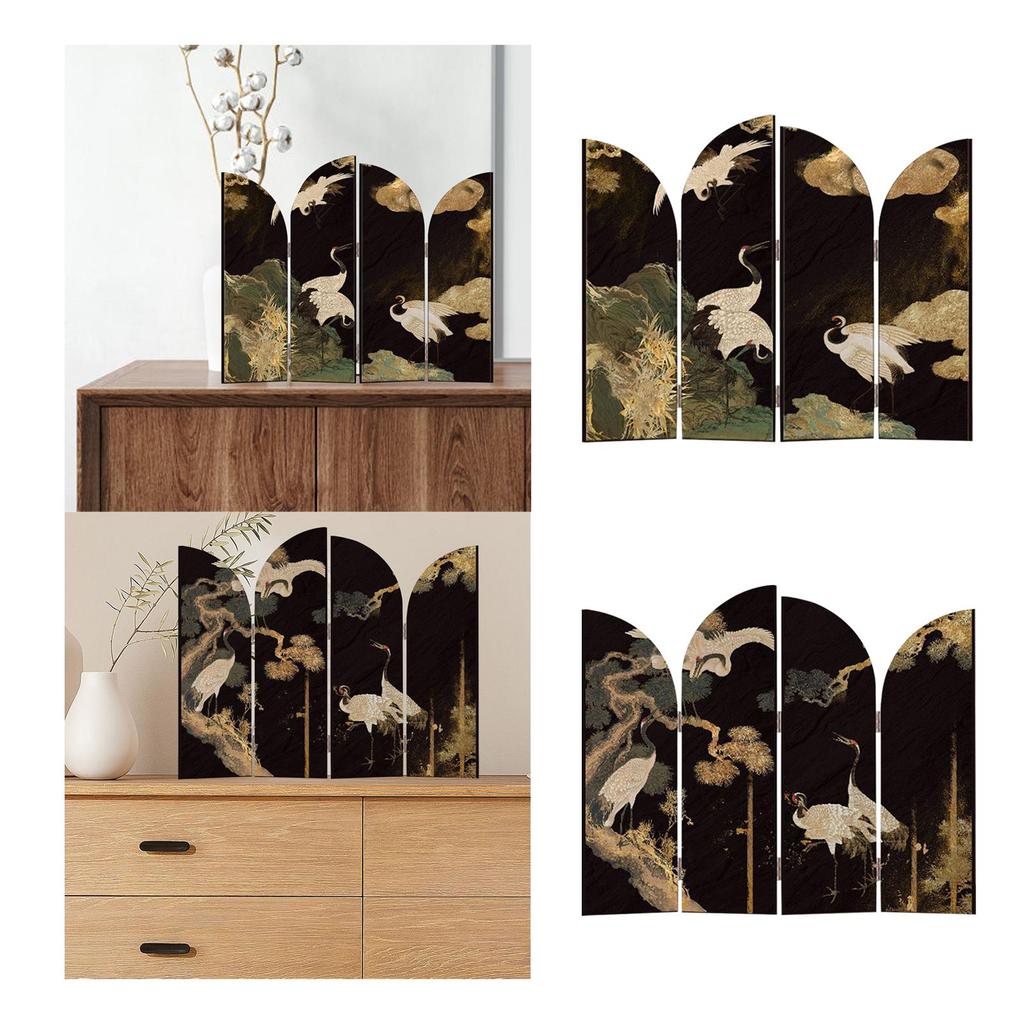 Китайский Дизайн Ширма Украшение Подарок на Новоселье 4-Панельная Перегородка для Полки Камина Столешницы Прихожей Шкафа Спальни