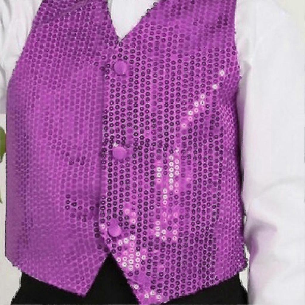 Costume Vest Glitter Unisex Colorful Kids Sleeveless Sequin Vest For Party