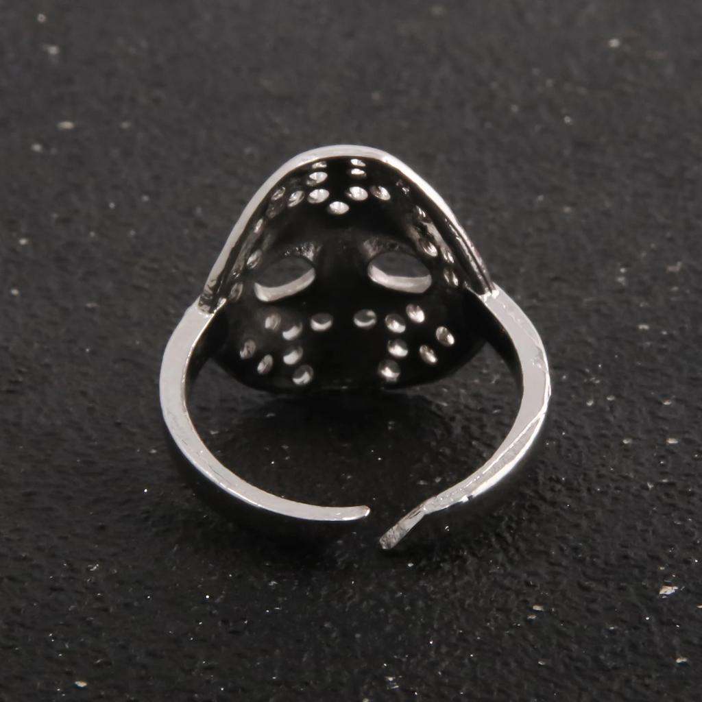 Новые Модные Хэллоуин Ужасы Фильмы Кольца Джейсон Хоккейная Маска Металлическое Регулируемое Кольцо Для Детей Хэллоуин Украшения Подарок