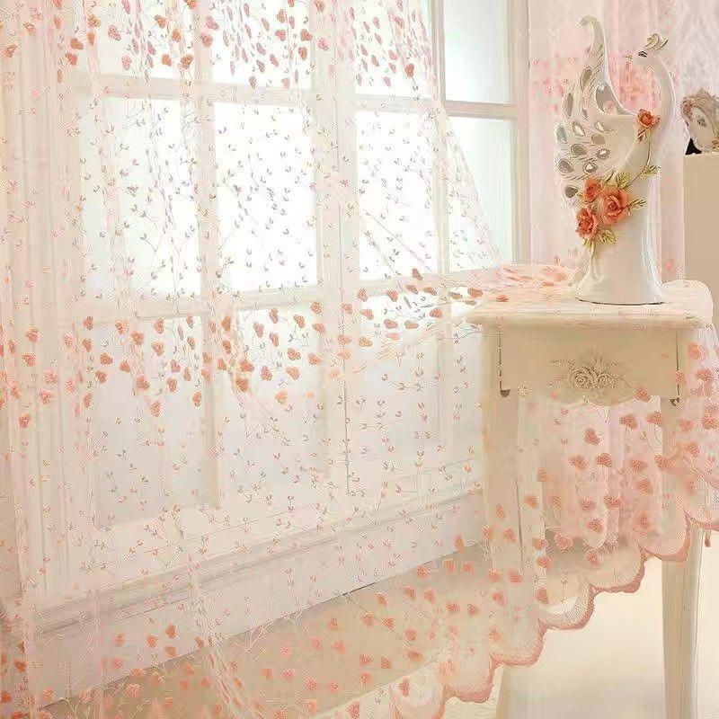 Занавеска из марли для гостиной, балкона, спальни, перегородки, вышитые экраны для окон, белая пряжа для вышивки