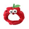 Cute Fruit Cat Hat Plush Pineapple Kitten Hat with Eyes Adjustable Watermelon Strawberry Soft Pet Hat for Cats And Small Dogs Party Costume Photo Prop
