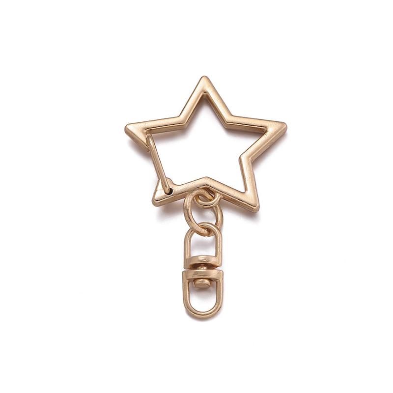 20 шт. Карабин-клип для ключей в форме звезды с пружинным зажимом и цепочкой, подвесная пряжка, открытое соединительное кольцо и металлический поворотный карабин для изготовления ювелирных изделий своими руками