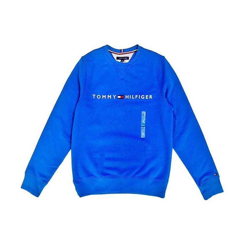 Tommy Hilfiger Свитшот мужской с круглым вырезом и принтом-буквой, с длинным рукавом, синий 78D8989-425
