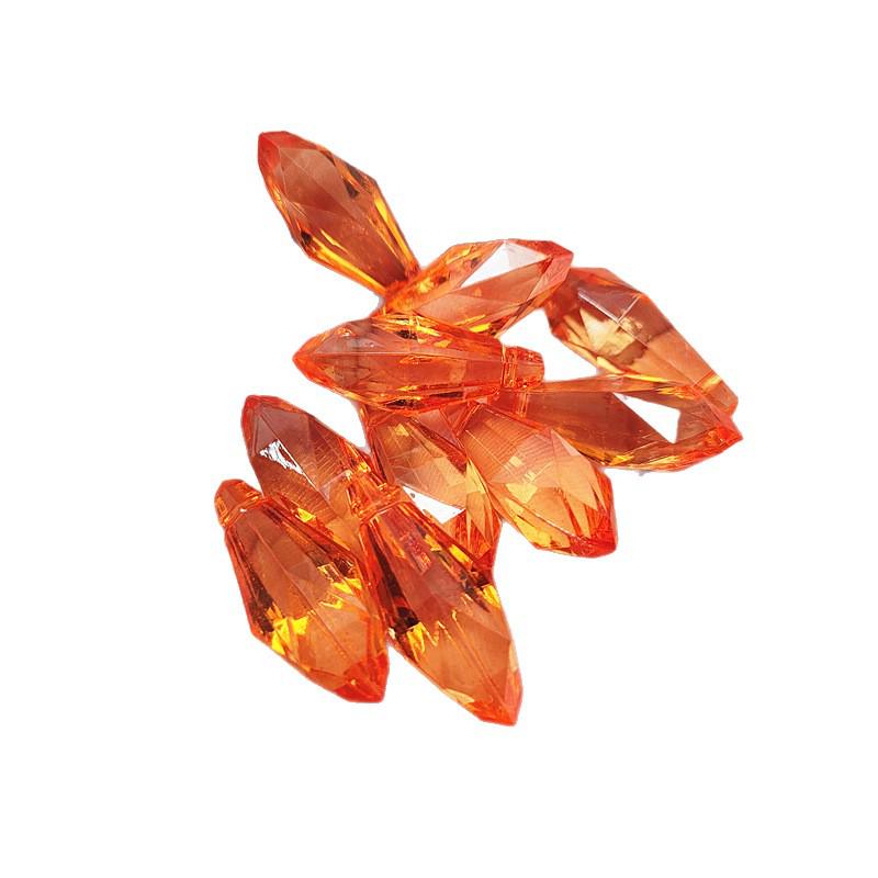 Crystal Pillar Lampshade Beaded Curtain Accessories - 8x24MM Water Drop Transparent Acrylic Loose Beads Pendants