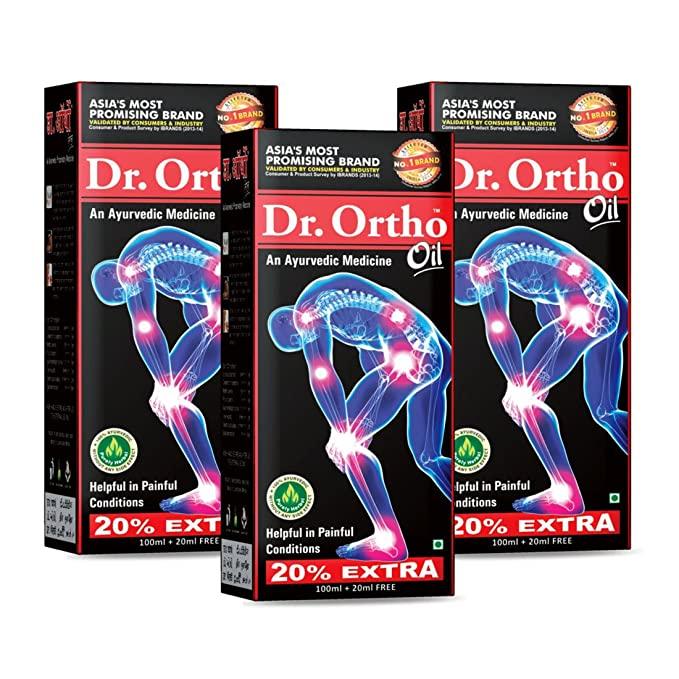Масло аюрведической медицины Dr Ortho Pain Relief - 100 мл + 20 мл дополнительно, упаковка 1 шт.