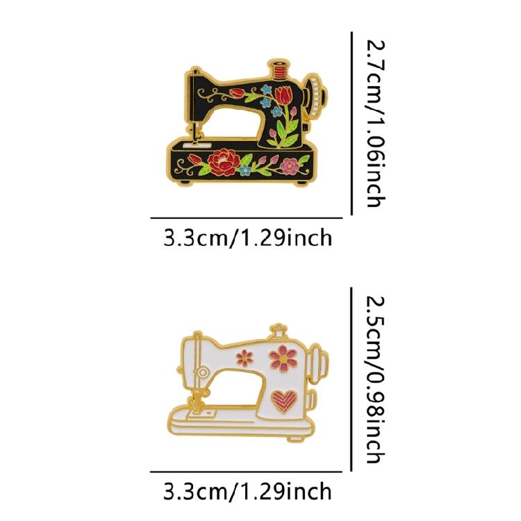Мультяшная брошь в виде швейной машинки, конструкция из цинкового сплава, модное украшение, аксессуар для надежного крепления