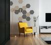 Wooden hexagon wall panel Wooden wall panel Openwork wall decorations