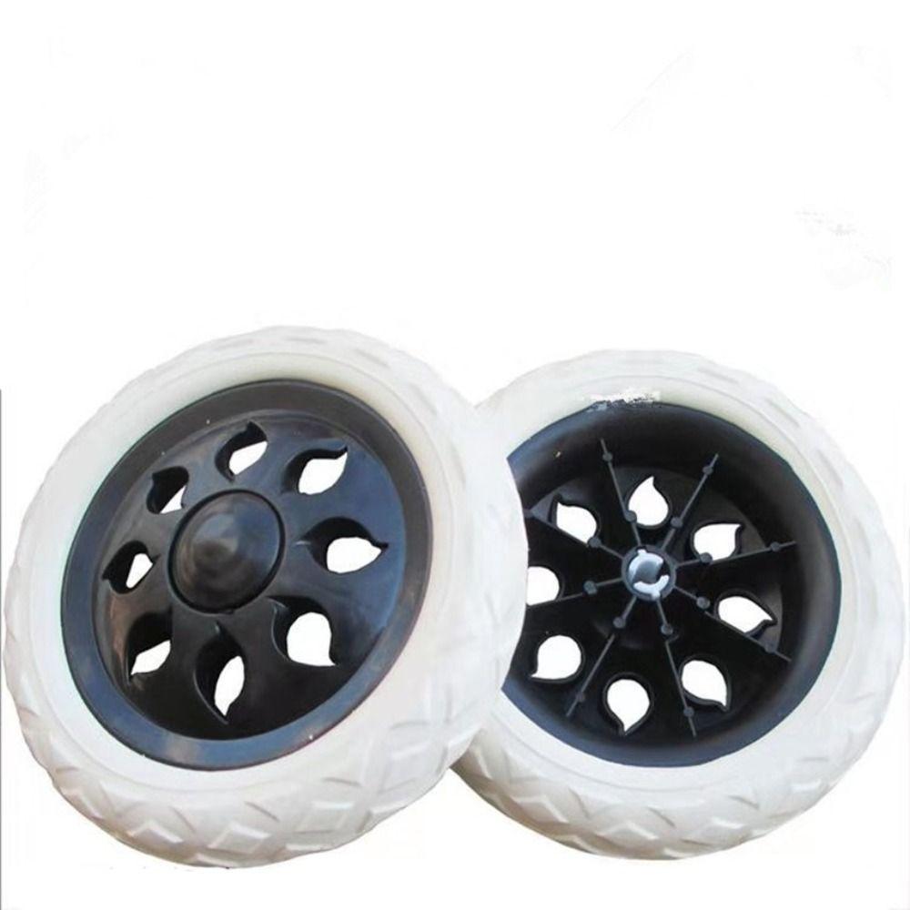 Parts Accessories Black 6.5Inch Dia Rubber Foaming Travelling Trolley Caster Shopping Cart Wheels