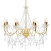 VidaXL Chandelier with Pearls Pendant Lamp Ceiling Light Luminaire Interior Lighting Living Room Sitting Room Bedroom 281607